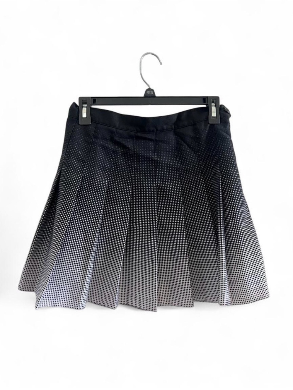 American Apparel Black & White Pleated Ombre Mini Skirt